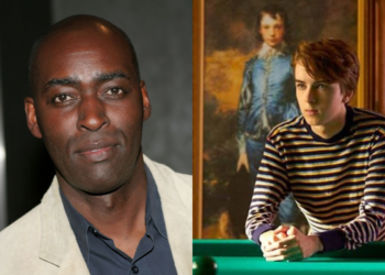 Montagem de fotos mostrando os atores Michael Jace, à esquerda, e Ryan Grantham, à direita, ambos com expressões sérias, representando celebridades que cumprem penas de prisão por crimes graves.