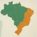 Vai chover em março? Confira a previsão do tempo para o Brasil neste mês 12 Mapa do Brasil com áreas em verde e laranja indicando regiões com diferentes condições de chuva