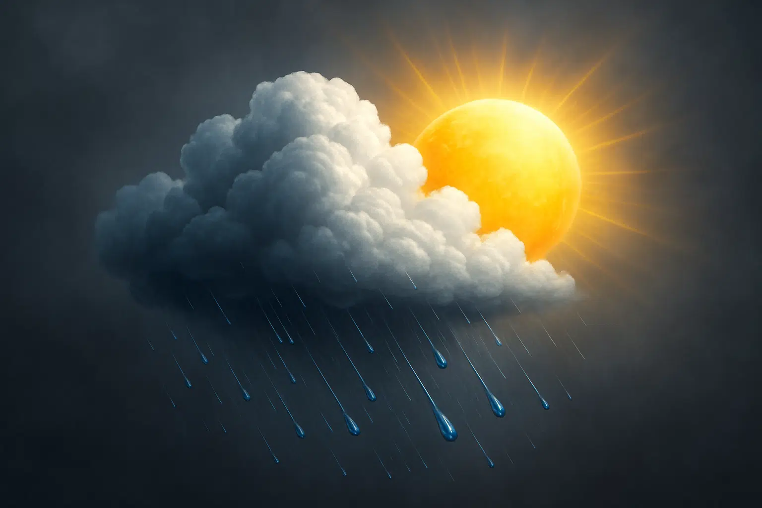 Vai chover em março? Confira a previsão do tempo para o Brasil neste mês 2 Nuvem chuvosa diante de um sol brilhante