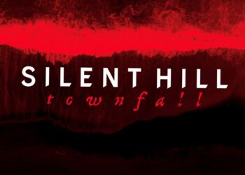 Arte oficial de Silent Hill Townfall em tons vermelhos e escuros usada pela Konami para divulgar transmissão com novidades do jogo