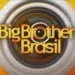 Logo Big Brother Brasil centralizado sobre fundo circular nas cores amarela e cinza