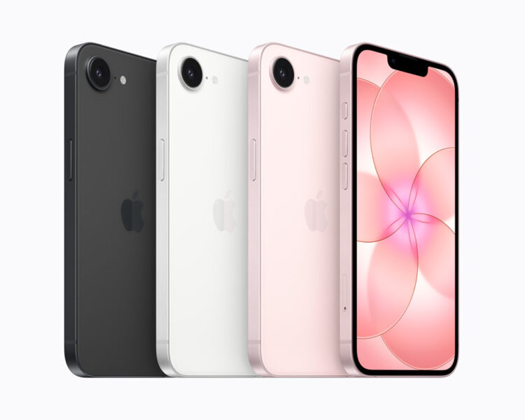iPhone 17e começa as vendas hoje no Brasil; confira detalhes e preços 2 iPhone 17e exibido nas cores preto, branco e rosa com destaque para o design frontal e traseiro do smartphone.