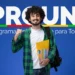 Jovem estudante comemorando aprovação com materiais escolares em frente ao logotipo do Prouni, simbolizando o resultado da segunda chamada do Prouni 2026.